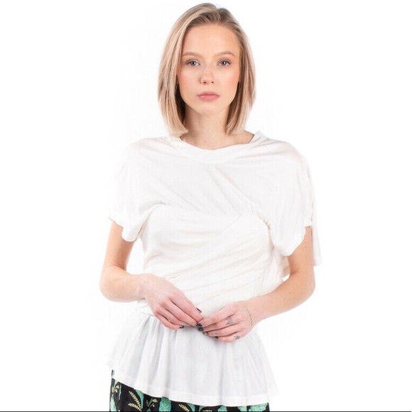 NWT Alexander Wang Bustier Draped White Top - Picture 9 of 9